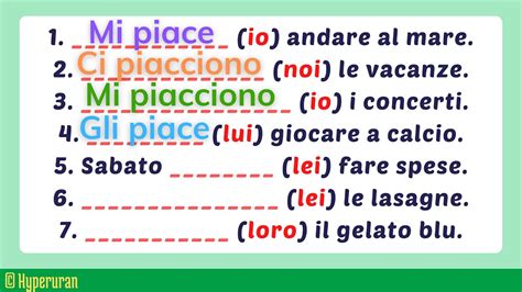 mi piace italian restaurant|difference between piace and piacciono.